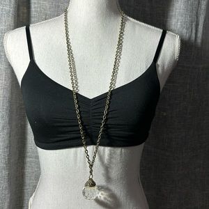 Long crystal necklace